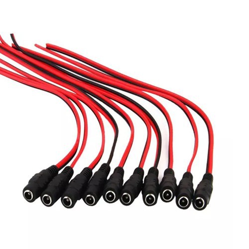 DC Power Female Connector with Cable for LED and Electronic Projects