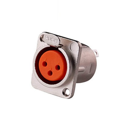 Music House MH208F Orange XLR Female Chassis Connector
