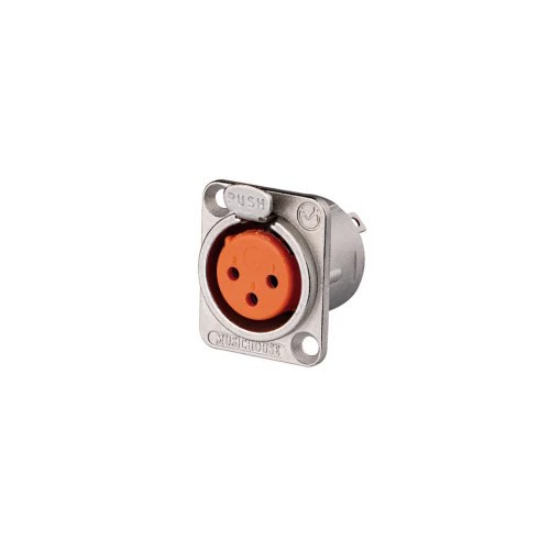Music House MH208F Orange XLR Female Chassis Connector