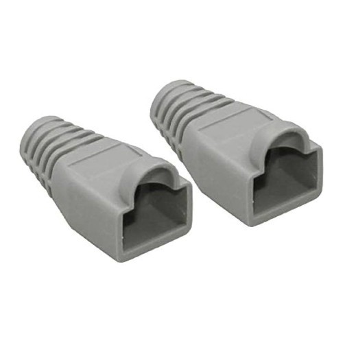 غطاء تخفيف الضغط لموصل RJ45 باللون الرمادي لكابل شبكة Cat6