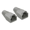 غطاء تخفيف الضغط لموصل RJ45 باللون الرمادي لكابل شبكة Cat6