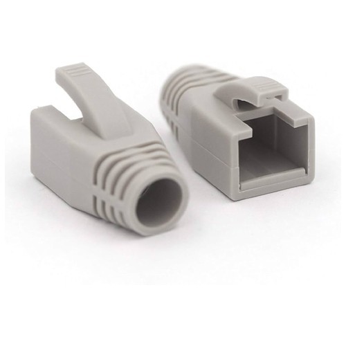 غطاء موصل RJ45 Cat7 Cat6A باللون الرمادي