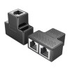 Skill Tech RJ45 Network Splitter 1 to 2 Metal Black