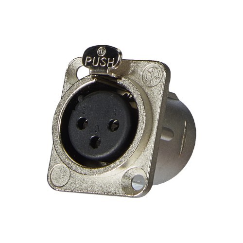 موصل صوت أنثى مثبت على هيكل XLR من الفولاذ