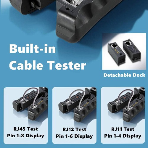 أداة ضغط الشبكة مع جهاز اختبار HT-486ST (RJ11/RJ12/RJ45)