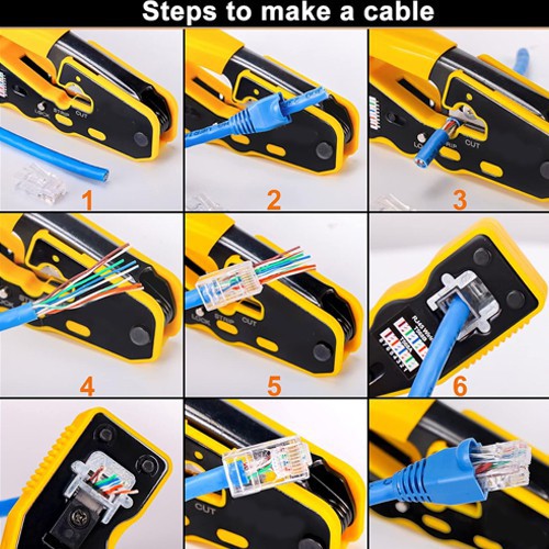 أداة الضغط من النوع المفاجئ CAT6/5 (RJ45)