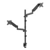 Skill Tech SH 80 C024 Vertical Dual Monitor Gas-Spring Pole Deskmount