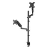 Skill Tech SH 80 C024 Vertical Dual Monitor Gas-Spring Pole Deskmount