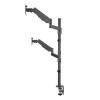 Skill Tech SH 80 C024 Vertical Dual Monitor Gas-Spring Pole Deskmount