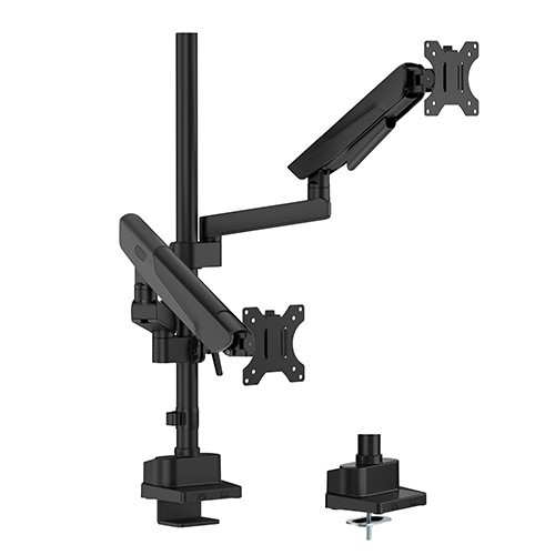Skill Tech SH 84 C024 Vertical Dual Monitor Gas-Spring Pole Deskmount