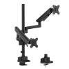 Skill Tech SH 84 C024 Vertical Dual Monitor Gas-Spring Pole Deskmount