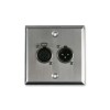 لوحة وجه XLR 1 ذكر + 1 أنثى - فولاذ مقاوم للصدأ