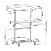 Skill Tech WST 01A Free Standing Height Adjustable Multi-Purpose Mobile Workstation Ergonomic Mount