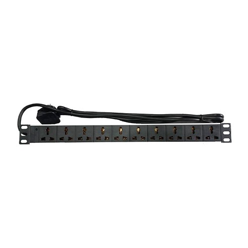 10-Way Metal PDU with Universal Sockets – 1.8M UK Plug
