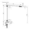 Skill Tech MDS16-1/SH DS-16 Slim Arm Microphone Table Stand