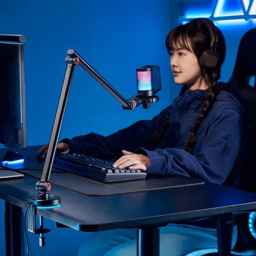 Skill Tech MDS16-1L Microphone Table Stand With RGB Light