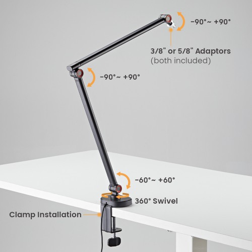 Skill Tech MDS16-1L Microphone Table Stand With RGB Light