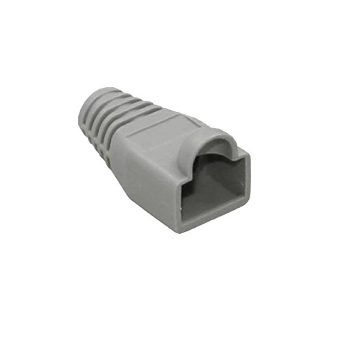 غطاء تخفيف الضغط لموصل RJ45 باللون الرمادي لكابل شبكة Cat6