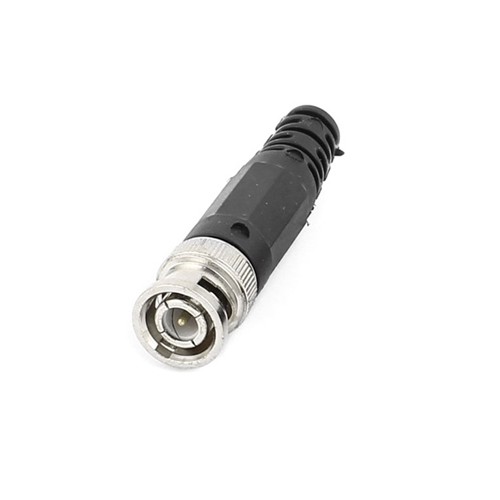 BNC Male Connector with Black Protective Cover for Coaxial Cable