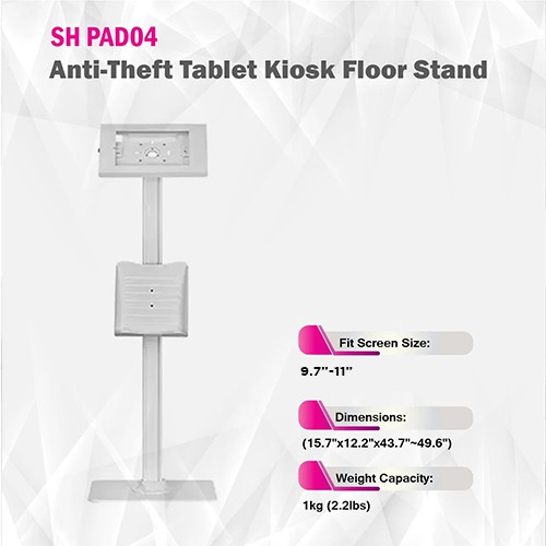 Skill Tech SH PAD 04 Anti-Theft Kiosk Tablet Stand