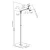 Skill Tech PAD30-03-LONG Universal Tablet Floor Stand