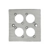 Steel Faceplate For Four Chassis 3x3