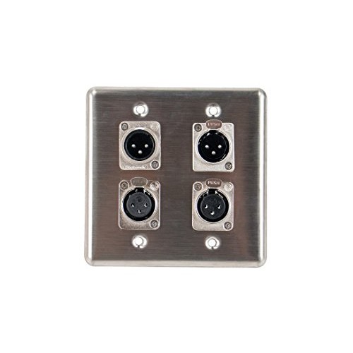 Steel XLR Faceplate Quad