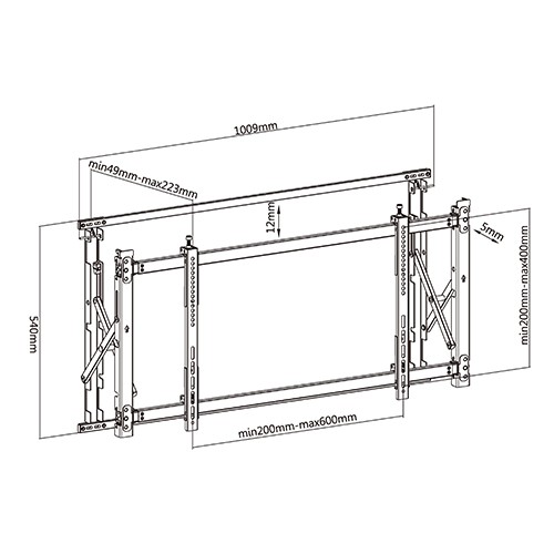 Skill Tech SVW09-46T Super Slim Video Wall Mount