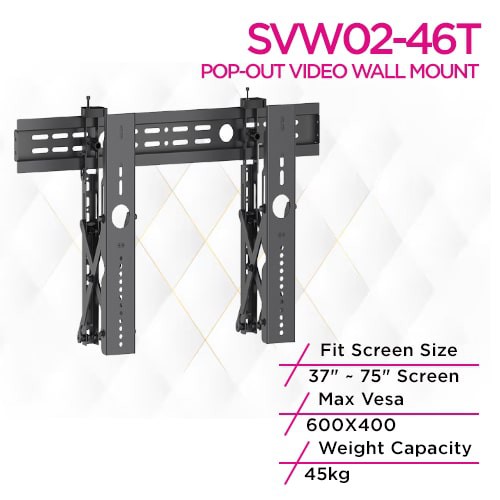 Skill Tech SVW02-46T Pop-Out Video Wall Mount