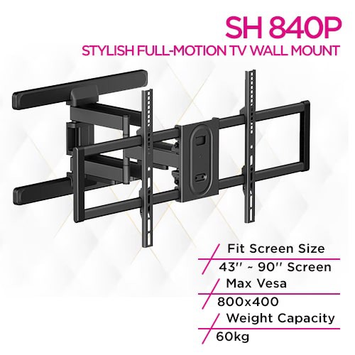 Skill Tech SH 840P Stylish Full-Motion TV Wall Mount