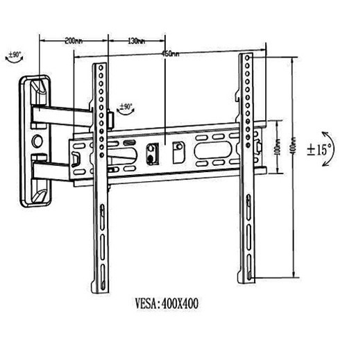 Skill Tech SH 43P Super Economy Full-Motion Tv Wall Mount