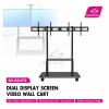 Skill Tech SH 02VFS Dual Display Screen Video Wall Cart