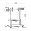 Skill Tech SH 02VFS Dual Display Screen Video Wall Cart