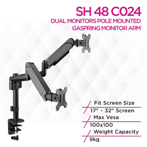 Skill Tech SH 48 C024 Dual Monitors Pole-Mounted Gas...