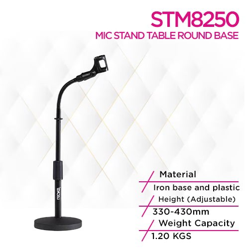 Lecxo STM8250 Mic Stand Table Round Base