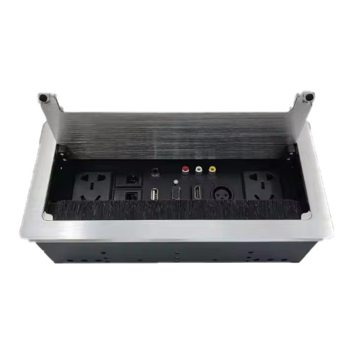 Table Sockets with Retractable Cover (Silver)