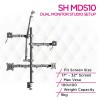 SKILL TECH SH MDS10 Dual Monitor Studio Setup – 17" to 32", 9+9KG, Complete AV Solution