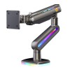 ذراع شاشة الألعاب NB F6 RGB مريح - رمادي غير لامع - 32-60 بوصة