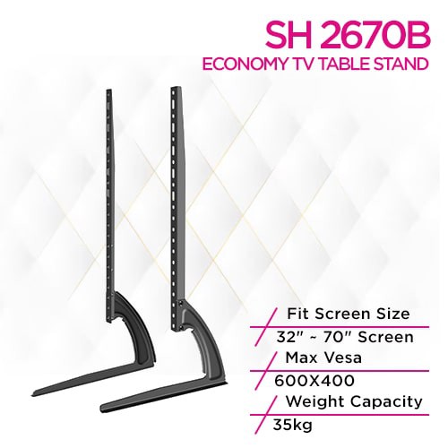 Skill Tech SH 2670B Economy Tabletop Stand, Tv Legs