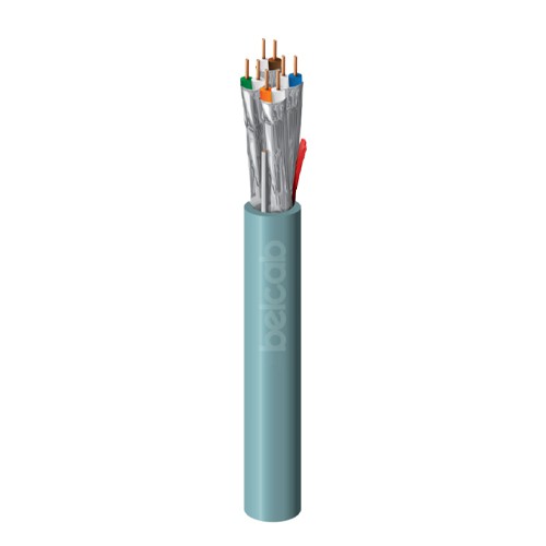 BELCAB B110GXE03-ICE BLU CAT6A، 4 أزواج، 23AWG كابل محمي