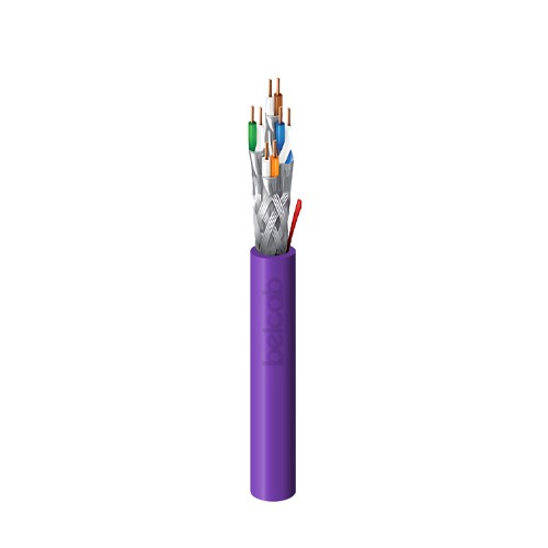 كابل BELCAB B110GXE02 CAT6A محمي بأربعة أزواج، مقاس 23AWG