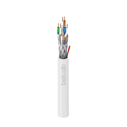 كابل BELCAB B110GXE01 CAT6A محمي بأربعة أزواج، مقاس 23AWG