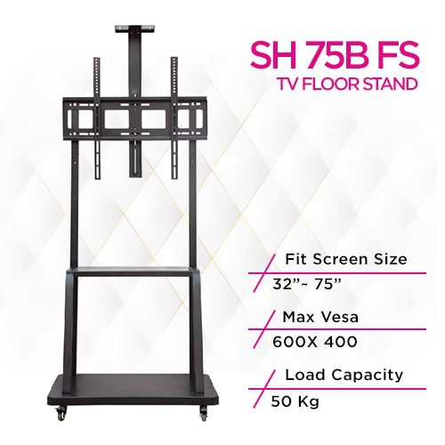 Skill Tech SH 75B FS Economy Tv Trolley Stand , TV Cart