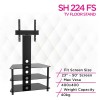 Skill Tech SH 224 FS 3-Tier Trapezoid Glass Media Console