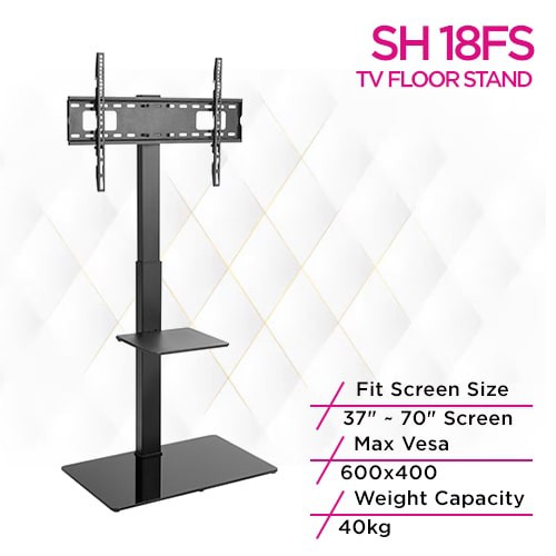 حامل تلفزيون Skill Tech SH 18FS أرضي مع رف واحد