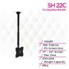 Skill Tech SH 22C Telescopic Lcd TV Ceiling Mounts