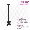 Skill Tech SH 32C Telescopic Lcd TV Ceiling Mounts