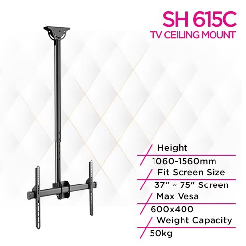 Skill Tech SH 615C Telescopic Full-Motion Tv Ceiling Mount