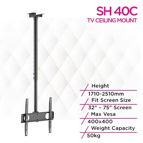 حامل سقفي تلسكوبي لتلفزيون LCD من Skill Tech SH 40C