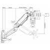 Skill Tech SH W1011H Gas Spring Monitor Mount